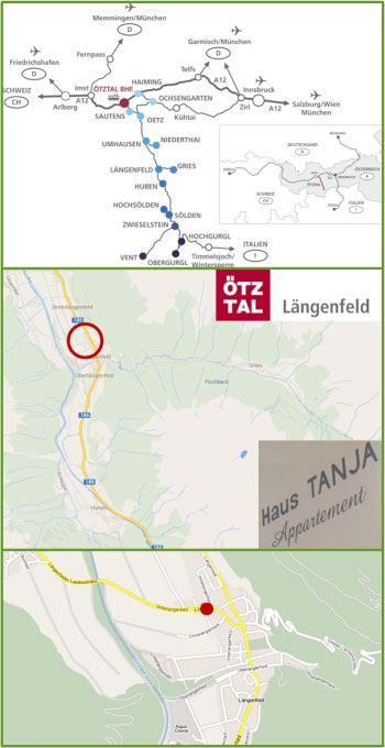 anreise haus tanja ferienwohnungen in l�ngenfeld im �tztal